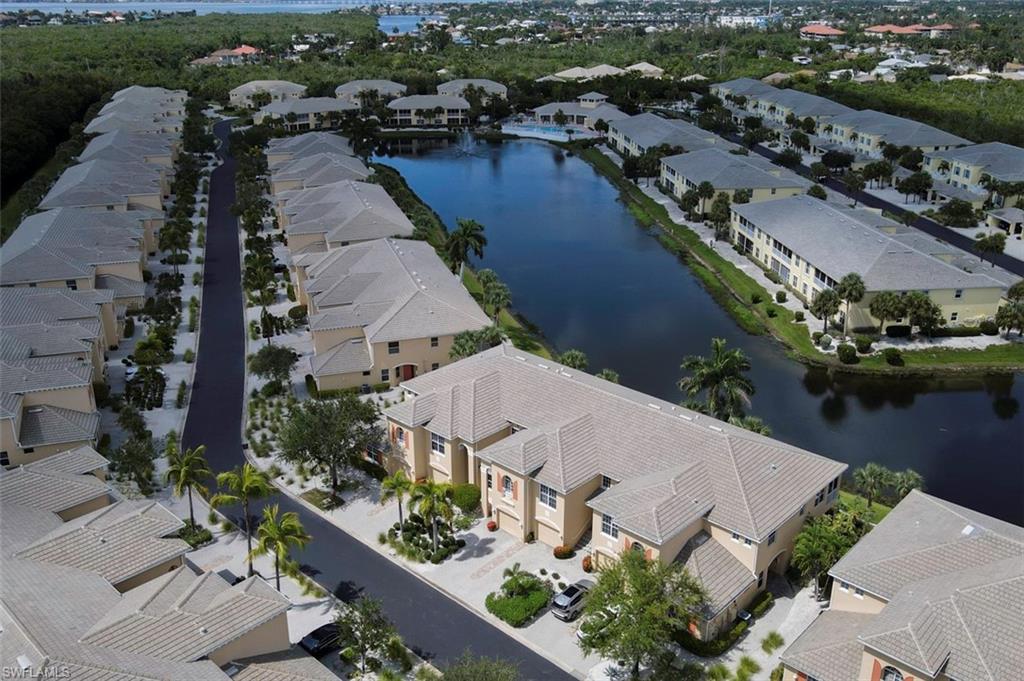 Aerial view of building and Lake