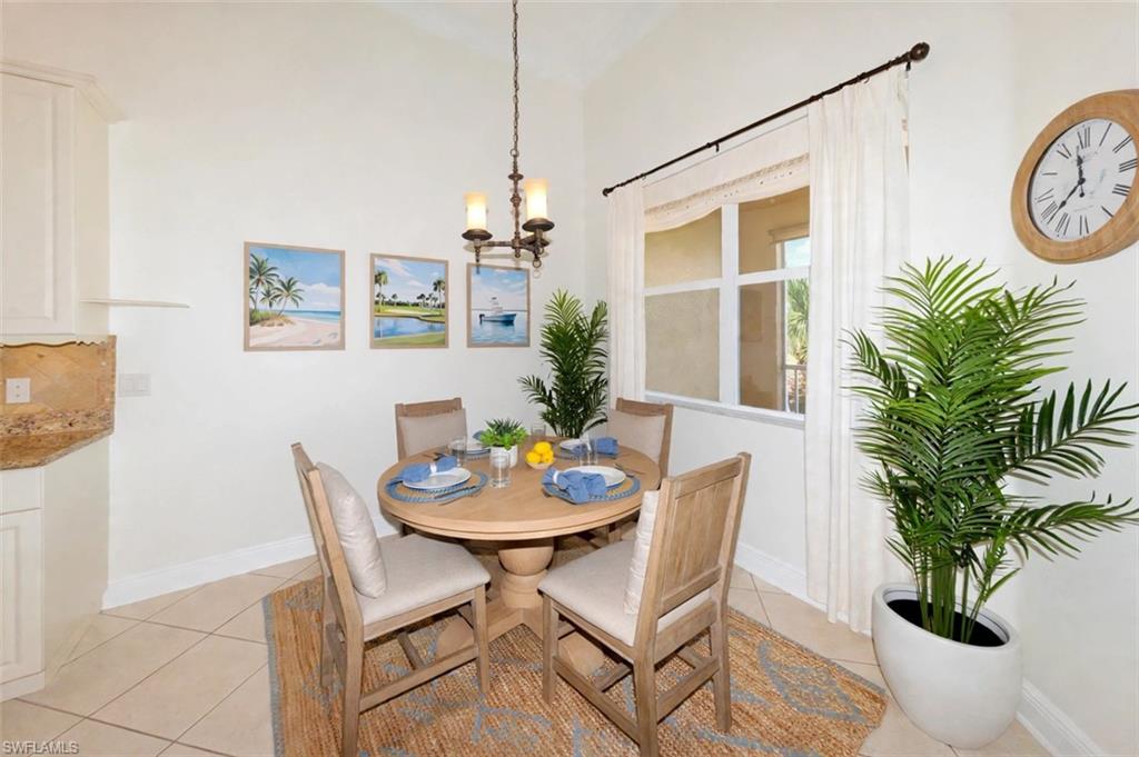 Virtually staged breakfast room