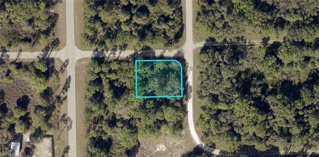 Aerial Map. Illustrating the property's boundaries and surrounding roads