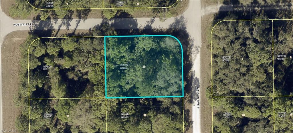 Aerial Property Map. Displaying the boundaries of the property and surrounding parcels