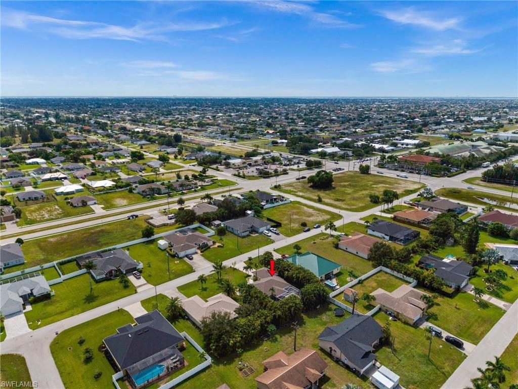 Aerial view of the neighborhood
