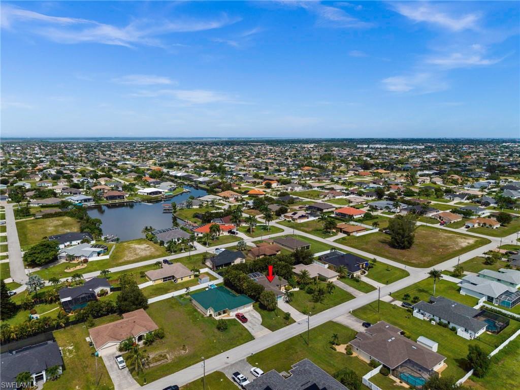 Aerial view of the neighborhood