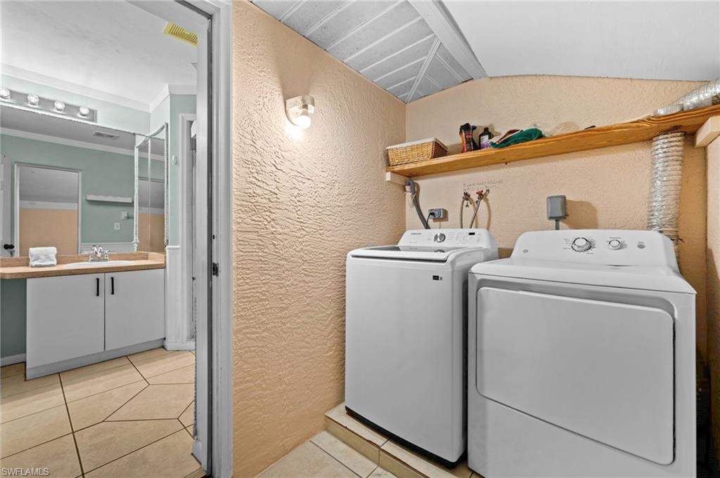 Laundry room off the guest bath isn't included in square footage
