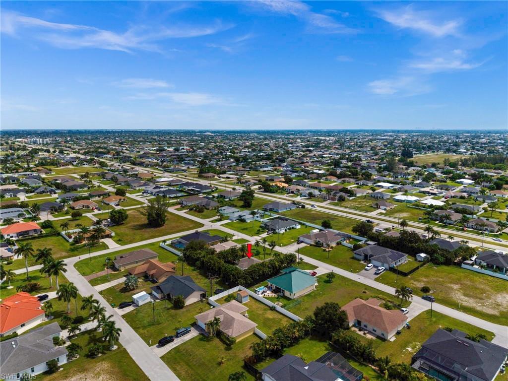 Aerial view of the surrounding area