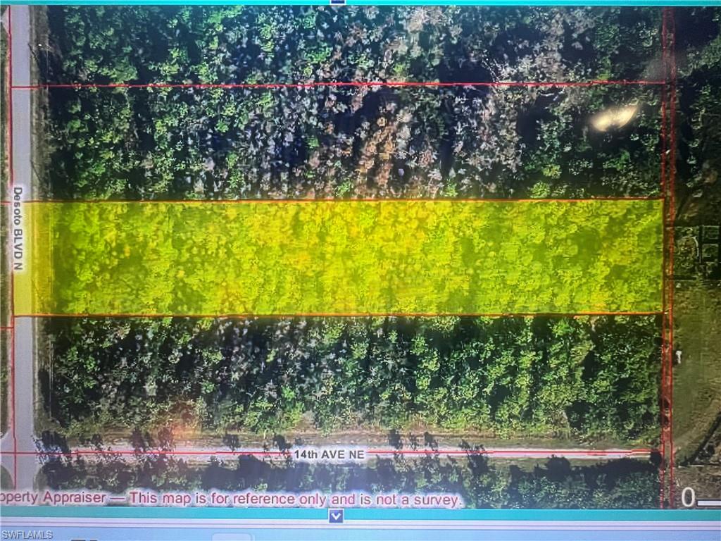 Property Appraiser Map. Illustrating the property's boundaries and location relative to DeSoto Blvd N and 14th Ave NE