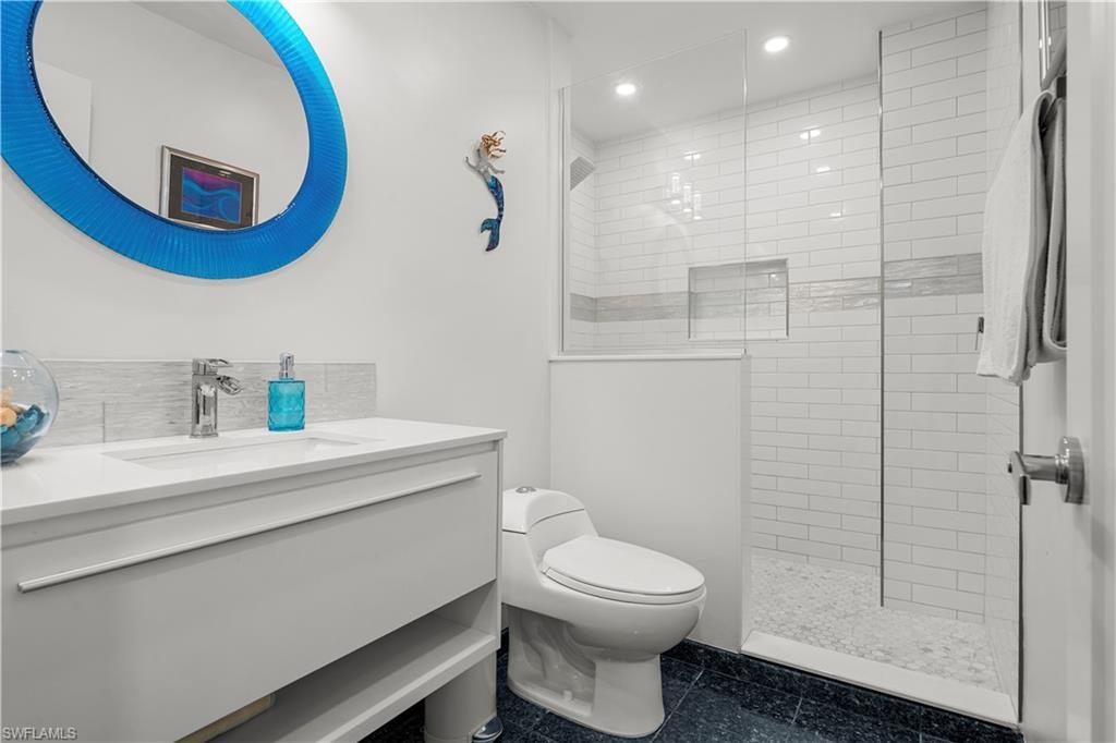 Walk-In Shower In One of the Guest Bathrooms
