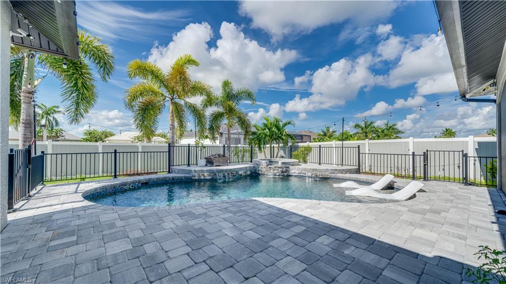 Pool and Spa with new pavers