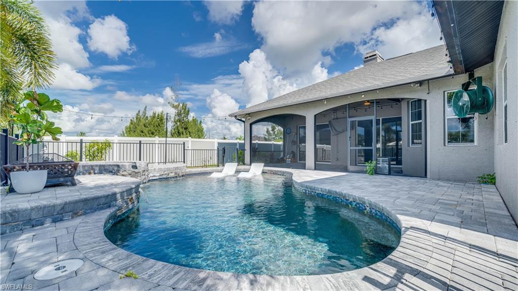Pool and Spa with new pavers