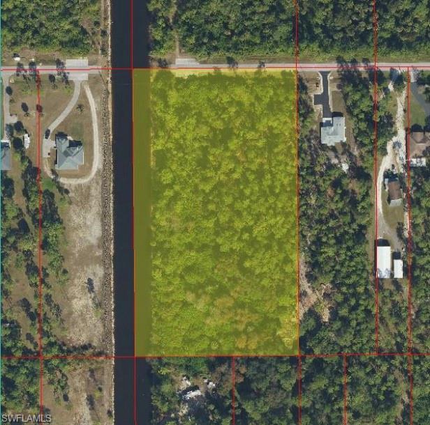 Aerial Map. Displaying the property's boundaries and surrounding geographical features