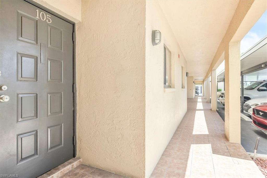 Tile flooring in common hallway