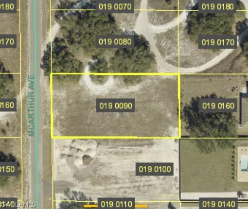 Plat Map. Illustrating the property boundaries and identification numbers for the parcels within the area