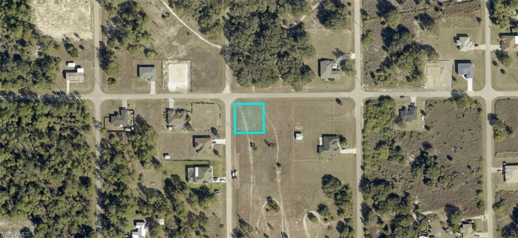Aerial Property Survey. Showing the property location and lot boundaries within a residential subdivision with surrounding parcels and infrastructure