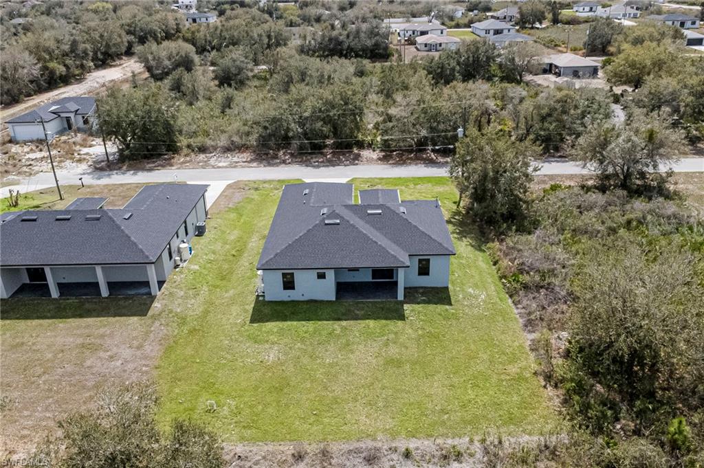 Aerial view of residential area