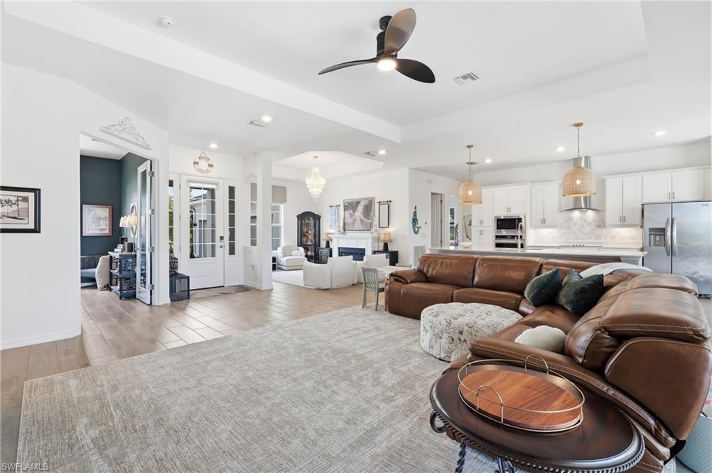 Bright entryway with glass front door
