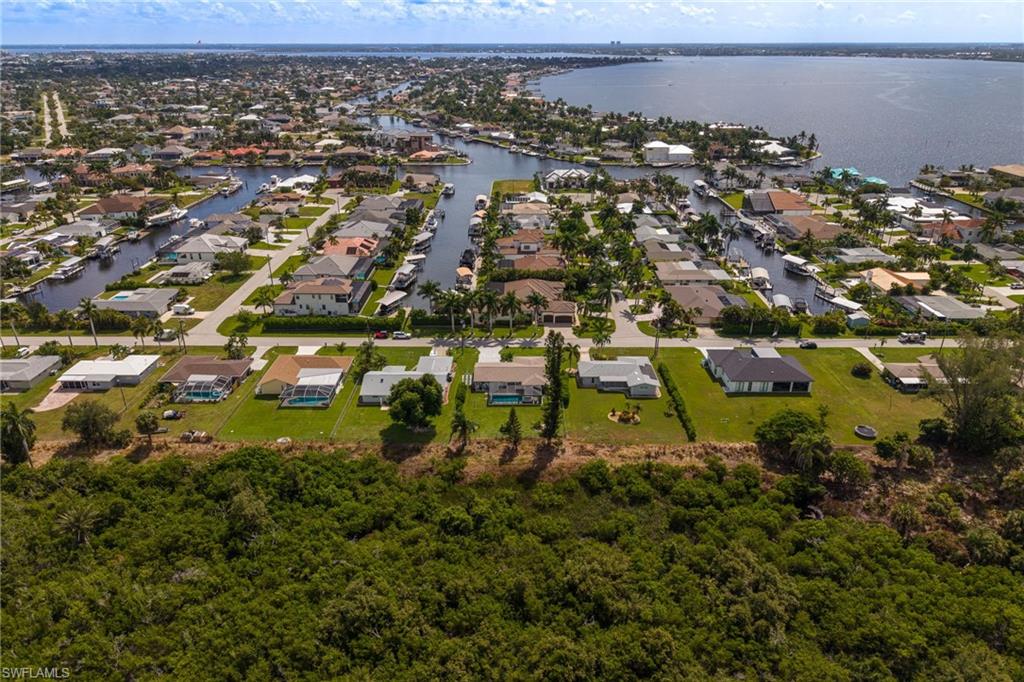 Waterfront community with canals and expansive water body