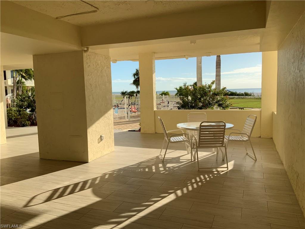 Sitting area under every building
